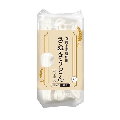 【冷凍】七星食品 有機小麦使用さぬきうどん 200g×3食