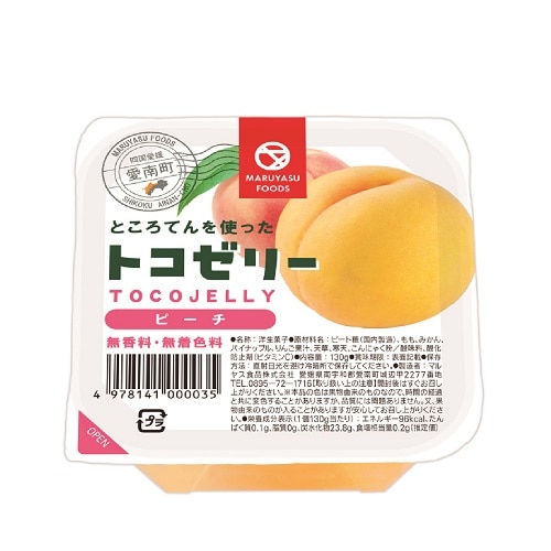 【夏季限定】マルヤス食品 トコゼリー　ピーチ 130g