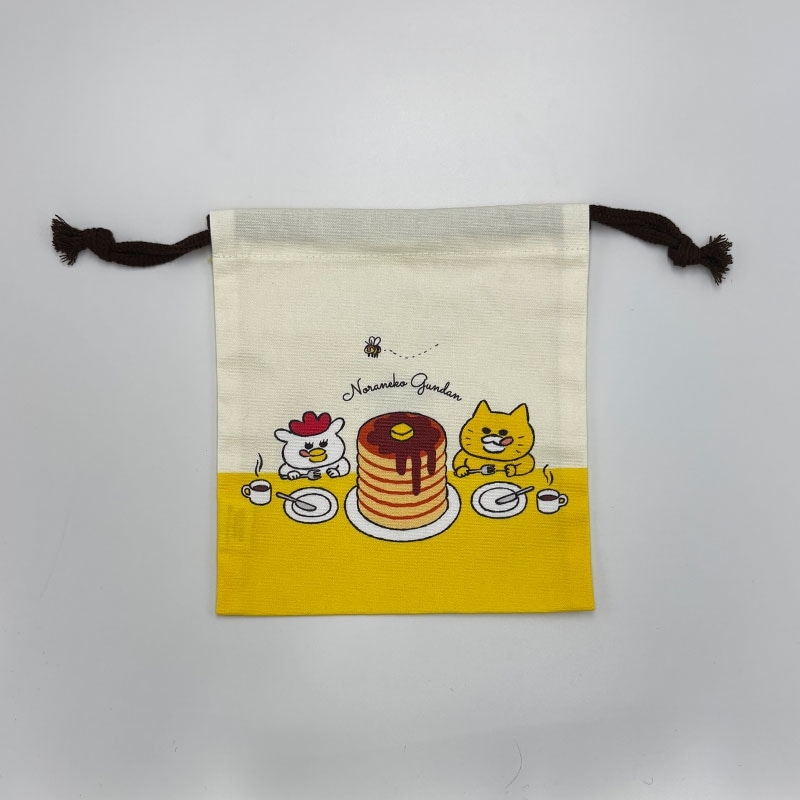 ノラネコぐんだん　巾着（ホットケーキ）