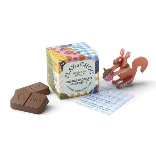 【秋冬限定】PLAYin choc【森の動物】立体パズル付き有機チョコレート
