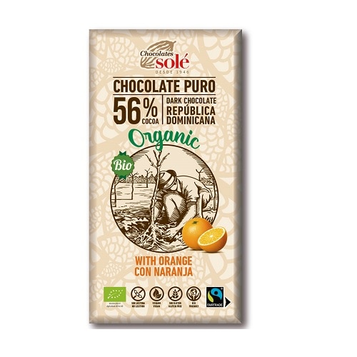 【秋冬限定】Chocolate Sole 有機ダーク56%　オレンジ 100g