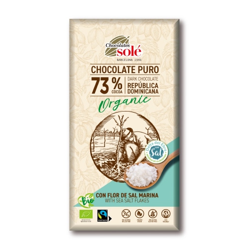 【期間限定】Chocolate Sole 有機ダーク73%　シーソルト 100g