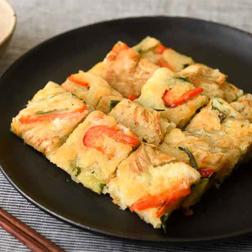 【レシピ】野菜たっぷり米粉のチヂミ