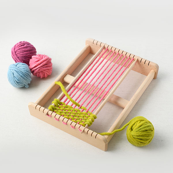 織り機 角型／毛糸セット パステルカラー